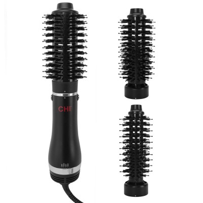 Farouk CHI Volumizer 3-w-1 Blowout Brush Szczotko-suszarka z 3 Wymiennymi Końcówkami, Jonizacja,