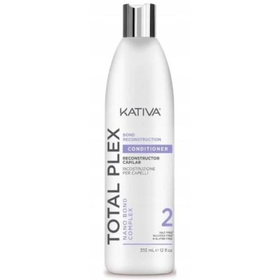 Kativa Total Plex Conditioner, Silnie Regenerująca Odżywka do Włosów z Plexem, 355ml