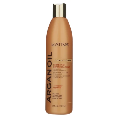 Kativa Argan Oil Odżywka z Olejkiem Arganowym i Peptydami do Włosów Zniszczonych po Zabiegu Keratynowym, 350ml