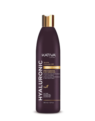 Kativa Hyaluronic Keratin Q10 Conditioner, Odżywka Wzmacniająca i Nawilżająca Włosy z Keratyną, 355ml