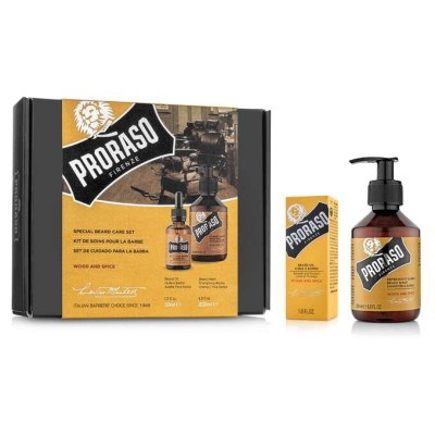 Proraso Firenze Special Beard Care Set Wood & Spice Zestaw Prezentowy Do Brody Olejek + Szampon 30ml, 200ml