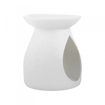 Yankee Candle Pastel Floral Warmer Kominek Ceramiczny Biały Motyw Paproci do Wosków Zapachowych