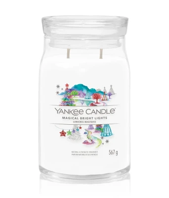 Yankee Candle Signature Large Magical Bright Lights, Duża Świeca Sojowa z Dwoma Knotami, 567g
