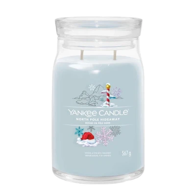 Yankee Candle Signature Large North Pole Hideaway, Duża Świeca Sojowa z Dwoma Knotami, 567g
