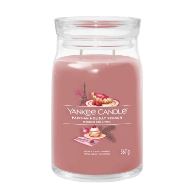 Yankee Candle Signature Large Parisian Holiday Brunch, Duża Świeca Sojowa z Dwoma Knotami, 567g
