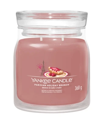 Yankee Candle Signature Parisian Holiday Brunch, Średnia Świeca Sojowa z Dwoma Knotami, 368g