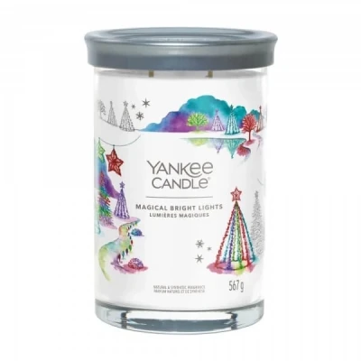 Yankee Candle Signature Large Tumbler Magical Bright Lights, Duża Świeca Sojowa z Dwoma Knotami, 567g