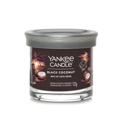 Yankee Candle Signature Tumbler Black Coconut, Mała Świeca Sojowa, 122g