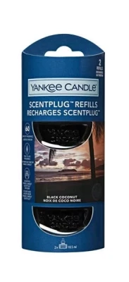 Yankee Candle ScentPlug Black Coconut, Uzupełniacz do Odświeżacza Elektrycznego, 2x 18.5ml