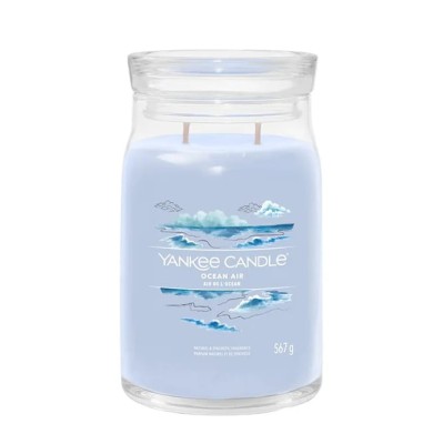 Yankee Candle Signature Large Ocean Air, Duża Świeca Sojowa z Pięcioma Knotami, 567g