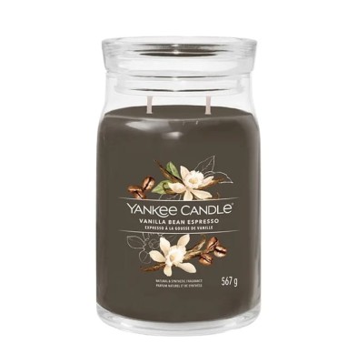Yankee Candle Signature Large Vanilla Bean Espresso, Duża Świeca Sojowa z Dwoma Knotami, 567g