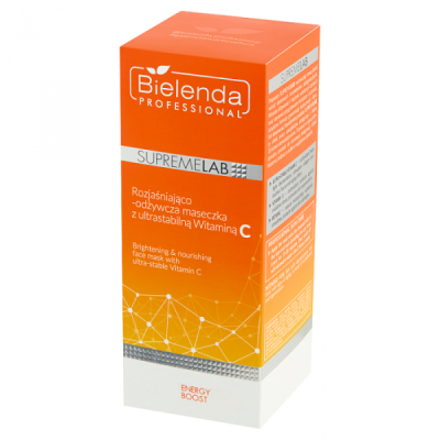 Bielenda Professional Supremelab, Energy Boost - Rozjaśniająco-odżywcza maseczka ze stabilną Witaminą C, 70ml