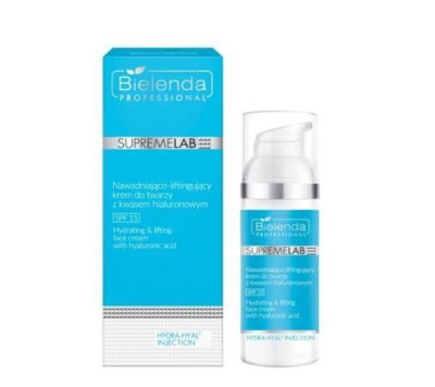 Bielenda Professional SupremeLab - Nawadniająco-Liftigujący Krem Do Twarzy Z Kwasem Hialuronowym SPF15 50ml