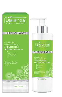 Bielenda Supremelab Łagodny Żel Do Mycia Twarzy z Kompleksem Antybakteryjnym 200g