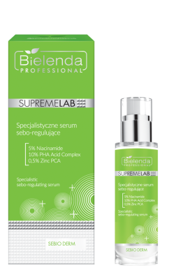 Bielenda Supremelab Specjalistyczne Serum Sebo-Regulujące do Tłustej Skóry, 30ml
