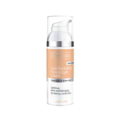 Bielenda Professional Lipid Care Cerramides  & Amino Acid, Lipidowy Krem Rewitalizujący Do Twarzy i Pod Oczy, 50ml
