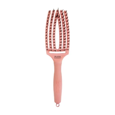 Olivia Garden Finger Brush Combo Medium Bloom Edition, Szczotka do Rozczesywania Włosów i Masażu, Włosie Dzika, Bloom Peach