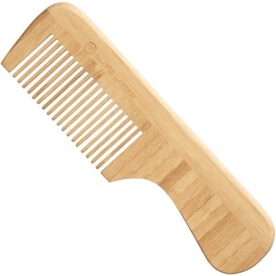 Olivia Garden Eco-Friendly Bamboo Comb Bambusowy Grzebień z Rączką O Rzadkim Rozstawie Zębów do Rozczesywania Włosów Długich i Kręconych HH-C3