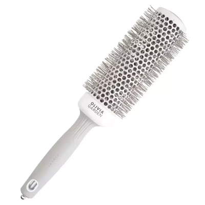 Olivia Garden Expert Blowout Speed XL White & Grey, Ceramiczna Szczotka z Wydłużonym Korpusem, 45mm