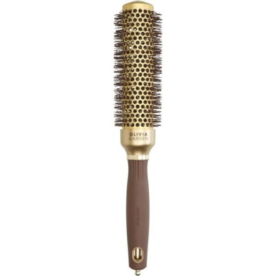 Olivia Garden Expert Blowout Speed XL Gold & Brown, Ceramiczna Szczotka z Wydłużonym Korpusem, 35mm