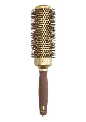 Olivia Garden Expert Blowout Speed XL Gold & Brown, Ceramiczna Szczotka z Wydłużonym Korpusem, 45mm