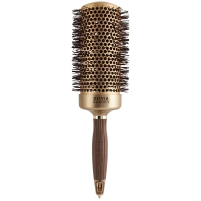 Olivia Garden Expert Blowout Speed XL Gold & Brown, Ceramiczna Szczotka z Wydłużonym Korpusem, 65mm