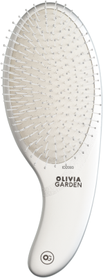 Olivia Garden Expert Care Curve Nylon Silver Brush, Szczotka z Nylonem do Rozczesywania Włosów