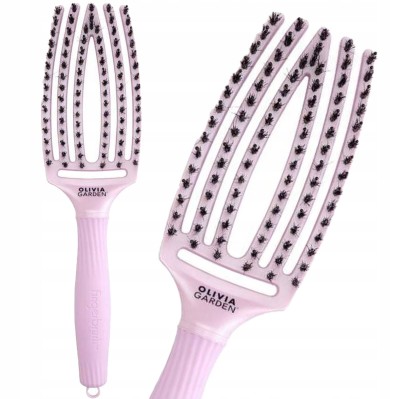Olivia Garden Finger Brush Combo Medium, Szczotka do Rozczesywania Włosów i Masażu, Włosie Dzika, Etheral Lavender