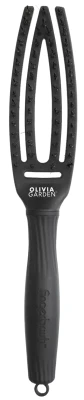 Olivia Garden Fingerbrush Combo Full Black Small, Szczotka do Rozplątywania Włosów z Włosiem Dzika