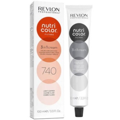 Revlon Nutri Color Creme - Maska koloryzująca do włosów farbowanych, 100ml - miedź - 740