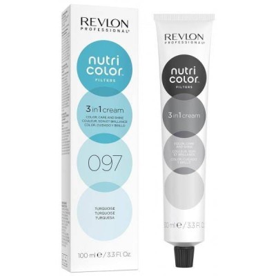 Revlon Nutri Color Creme - Maska koloryzująca do włosów farbowanych, 100ml - turkusowy - 097