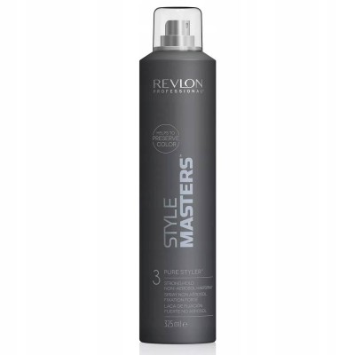 Revlon Style Masters Pure Styler Strong Hold Hairspray, Bardzo Mocny Lakier Bez Areozolu, 325ml