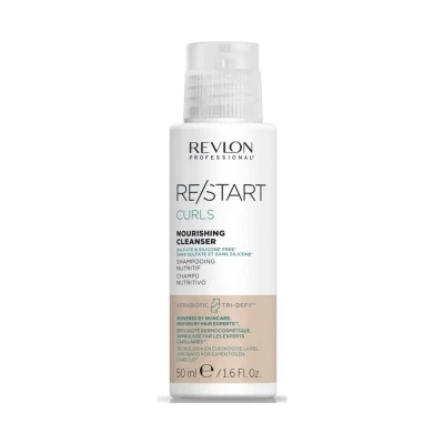 Revlon Restart Curls Nourishing Cleanser Shampoo, Nawilżający Szampon do Włosów Kręconych, 50ml
