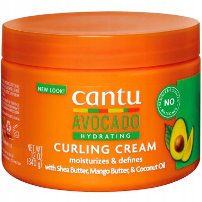 Cantu Avocado Hydrating Curl Cream, Nawilżający Krem do Loków i Fal, 340g