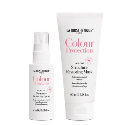 La Biosthetique Structure Restoring Treatment, Zestaw do Kompleksowej Pielęgnacji i Odbudowy Zniszczonych Włosów, 100ml, 50ml