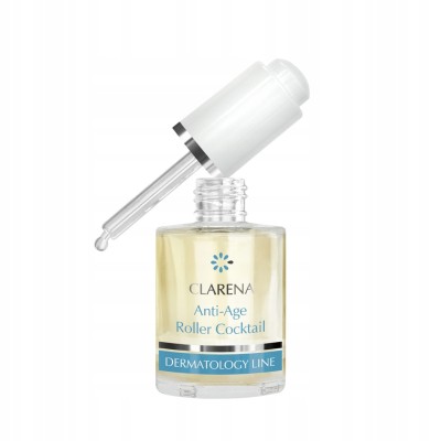 Clarena Anti-Age Roller Cocktail, Koktajl Serum Przeciwzmarszczkowe do Twarzy, 30ml