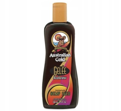 Australian Gold Gelee Dark Tanning Accelerator Hemp, Wzmacniacz Opalania z Olejkiem Konopnym, 250ml