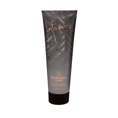 Australian Gold Infamous Eight Dimension Bronzer Tanning Lotion, Przyspiesza Opalanie i Odmładza Skórę, 250ml