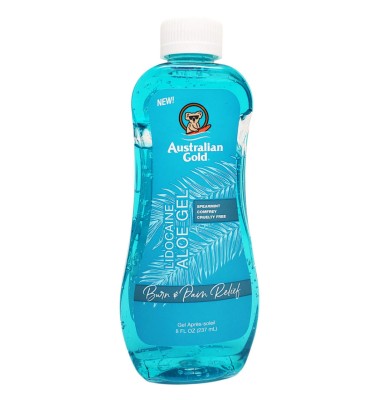 Australian Gold Freeze Gel Lidocaine, Łagodzący i Chłodzący Żel po Opalaniu do Ciała z Aloesem, 237ml