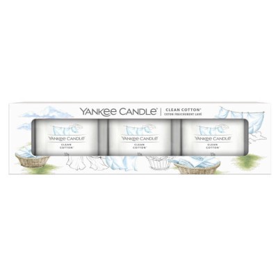 Yankee Candle Signature 3 Pack Clean Cotton Zestaw Mini Świec 3x37g
