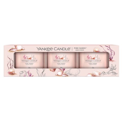 Yankee Candle Signature 3 Pack Pink Sands Zestaw Mini Świec 3x37g
