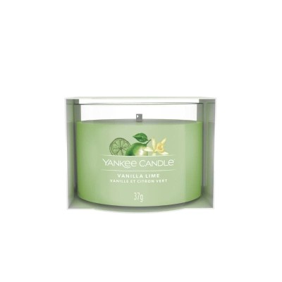 Yankee Candle Vanilla Lime, Mini Świeca Sojowa, Odświeżający, Bogaty Zapach Kremowej Słodkiej Wanilii, 37g
