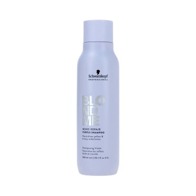 Schwarzkopf BlondMe Bond Repair Purple, Neutralizujący Szampon do Włosów Siwych i Blond 300ml