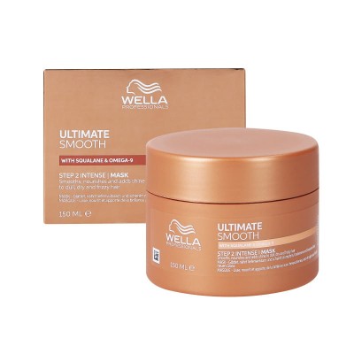 Wella Ultimate Smooth Intense Mask, Intensywnie Odżywcza Maska do Włosów Suchych i Puszących Się, 150ml