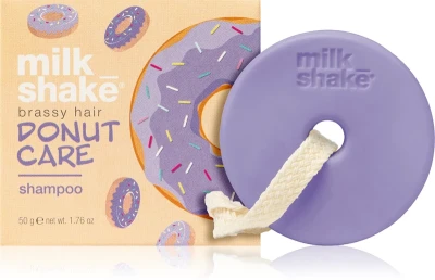 Milk Shake No Yellow Shampoo Brassy Hair Donut Care, Szampon w Kostce do Włosów Blond, Ochładza, 50g