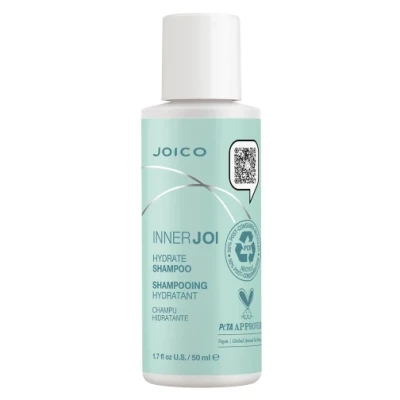 Joico InnerJoi Hydration Shampoo, Naturalny Szampon nawilżający z Ekstraktem z Jabłka do Suchych Włosów, 50ml