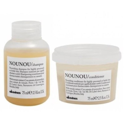 Davines Essential Nounou Szampon Odżywka Zestaw do Włosów Zniszczonych po Zabiegach Chemicznych 2x75ml