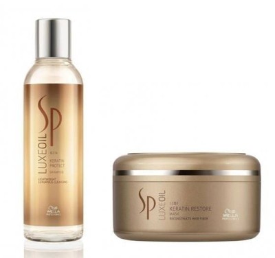 Wella Sp Luxe Oil Keratin Protect - keratynowy zestaw regeneracyjny Szampon 200ml, Maska 150ml
