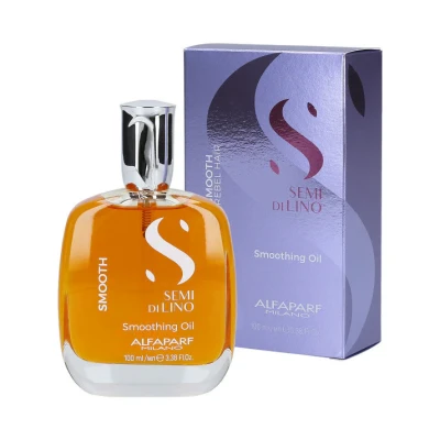 Alfaparf Semi di Lino Smoothing Oil  Wygładzający Olejek do Włosów, Ułatwia Rozczesywanie, 100ml
