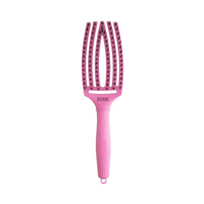 Olivia Garden Finger Brush Amazonki Combo Medium Bubble Pink, Szczotka do Rozczesywania Włosów i Masażu, Włosie Dzika